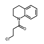 结构式 CAS# 91494-44-9, 3-氯-1-(3,4-二氢-1(2H)-喹啉基)-1-丙酮