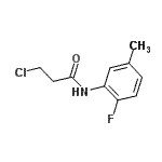 结构式 CAS# 915920-93-3, 3-氯-N-(2-氟-5-甲基苯基)丙酰胺