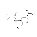 结构式 CAS# 915921-04-9, 3-[(环丁基羰基)氨基]-4-甲基苯甲酸