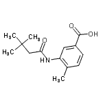 结构式 CAS# 915921-64-1, 3-[(3,3-二甲基丁酰基)氨基]-4-甲基苯甲酸