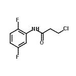 structure of CAS# 915923-95-4, 3-Chloro-N-(2,5-difluorophenyl)propanamide;3-Chloro-N-(2,5-difluorophenyl)propanamide;N-(2,5-difluorophenyl)-3-chloropropanamide;MFCD08569899