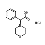 结构式 CAS# 91641-50-8, 4-吗啉基(苯基)乙酸盐酸盐(1:1)