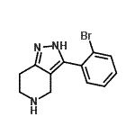 结构式 CAS# 916423-54-6, 3-(2-溴苯基)-4,5,6,7-四氢-2H-吡唑并[4,3-c]吡啶