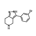 结构式 CAS# 916423-55-7, 3-(3-溴苯基)-4,5,6,7-四氢-2H-吡唑并[4,3-c]吡啶