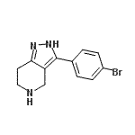 结构式 CAS# 916423-56-8, 3-(4-溴苯基)-4,5,6,7-四氢-2H-吡唑并[4,3-c]吡啶
