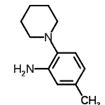 structure of CAS# 91907-40-3, 5-Methyl-2-(1-piperidinyl)aniline;5-Methyl-2-(1-piperidinyl)aniline;5-methyl-2-(piperidin-1-yl)aniline;5-Methyl-2-piperidin-1-yl-phenylamine