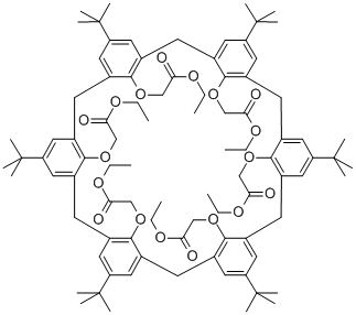 structure of CAS# 92003-62-8, 4-Tert-Butylcalix(6)Arene-Hexaacetic Acid Hexaethyl Ester;5,11,17,23,29,35-P-TERT-BUTYL-37,38,39,40,41,42-HEXAKIS[(ETHOXYCARBONYL)-METHOXY]-CALIX[6]ARENE;4-Tert-Butylcalix[6]Arene Hexaacetic Acid Hexaethyl Ester,95%;4-TERT-BUTYLCALIX(6)ARENE-HEXAACETIC ACID HEXAETHYL ESTER