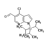 结构式 CAS# 924655-39-0, 4-氯-1-(三异丙基硅烷基)-1H-吡咯并[2,3-b]吡啶-5-甲醛