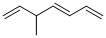 structure of CAS# 925-52-0, 3-Methyl-1,4,6-heptatriene;5-Methylhepta-1,3,6-Triene;1,3,6-Heptatriene, 5-Methyl-;Ch2=Chch=Chch(Ch3)Ch=Ch2