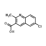 structure of CAS# 92513-40-1, 6-Chloro-2-methyl-3-quinolinecarboxylic acid;6-Chloro-2-methyl-quinoline-3-carboxylic acid;6-Chloro-2-methyl-quinoline-3-carboxylicacid;MFCD06254736
