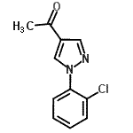 structure of CAS# 925155-57-3, 1-[1-(2-Chlorophenyl)-1H-pyrazol-4-yl]ethanone;1-[1-(2-Chlorophenyl)-1H-pyrazol-4-yl]ethanone;4-acetyl-1-(2-chlorophenyl)pyrazole;MFCD08691479