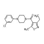 CAS 登录号：925155-72-2， [4-(3-氯苯基)-1-哌嗪基](3-乙基-5-甲基-1,2-恶唑-4-基)甲酮