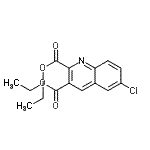 structure of CAS# 92525-74-1, Diethyl 6-chloro-2,3-quinolinedicarboxylate