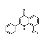 结构式 CAS# 92855-38-4, 8-甲基-2-苯基-4(1H)-喹啉酮