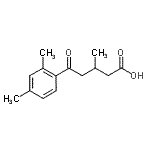 结构式 CAS# 92864-22-7, 5-(2,4-二甲基苯基)-3-甲基-5-氧代戊酸