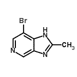 structure of CAS# 929074-39-5, 7-Bromo-2-methyl-1H-imidazo[4,5-c]pyridine;4-Bromo-2-methyl-6-azabenzimidazole;7-Bromo-2-methyl-1H-imidazo[4,5-c]pyridine;7-Bromo-2-methyl-1H-imidazopyridine