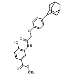 structure of CAS# 934593-90-5, Methyl 3-({[4-(adamantan-2-yl)phenoxy]acetyl}amino)-4-hydroxybenzoate;