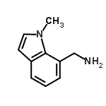 structure of CAS# 937795-97-6, 1-(1-Methyl-1H-indol-7-yl)methanamine;(1-Methyl-1H-indol-7-yl)methylamine;(1-methylindol-7-yl)methylamine;7-(Aminomethyl)-1-methyl-1H-indole 97%