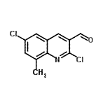 structure of CAS# 938138-94-4, 2,6-Dichloro-8-methyl-3-quinolinecarbaldehyde