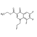 结构式 CAS# 93969-13-2, 乙基6,7,8-三氟-1-(2-氟乙基)-4-氧代-1,4-二氢-3-喹啉羧酸酯