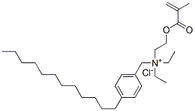CAS#: 94086-89-2， (4-Dodecylbenzyl)Diethyl[2-[(2-Methyl-1-Oxoallyl)Oxy]Ethyl]Ammonium Chloride