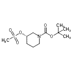 structure of CAS# 940890-90-4, 2-Methyl-2-propanyl (3S)-3-[(methylsulfonyl)oxy]-1-piperidinecarboxylate;(S)-tert-Butyl 3-(methylsulfonyloxy)piperidine-1-carboxylate;(S)-tert-<wbr>Butyl 3-(<wbr>methylsul<wbr>fonyloxy)<wbr>-piperidi<wbr>ne-1-carb<wbr>oxylate;1-Piperid<wbr>inecarbox<wbr>ylic acid<wbr>, 3-[(met<wbr>hylsulfon<wbr>yl)oxy]-,<wbr> 1,1-dime<wbr>thylethyl<wbr> ester, (<wbr>3S)-