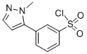 structure of CAS# 941716-85-4, 3-(1-Methyl-1H-Pyrazol-5-Yl)-Benzenesulfonylchloride;3-(1-Methyl-1H-Pyrazol-5-Yl)Benzenesulphonyl Chloride 97%;3-(1-Methyl-1H-Pyrazol-5-Yl)Benzenesulphonyl Chloride;3-(1-METHYL-1H-PYRAZOL-5-YL)BENZENESULFONYL CHLORIDE