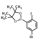 结构式 CAS# 942069-51-4, 2-(5-溴-2-氟苯基)-4,4,5,5-四甲基-1,3,2-二氧硼戊环
