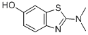 structure of CAS# 943-04-4, 2-(Dimethylamino)-6-Benzothiazolol;2-(Dimethylamino)Benzothiazol-6-Ol;2-Dimethylamino-6-Hydroxybenzothiazole
