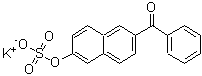 结构式 CAS# 94333-61-6, 苯基[6-(磺基氧基)-2-萘基]-甲酮钾盐(1:1)