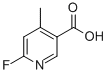 结构式 CAS# 944582-95-0, 6-氟-4-甲基-3-吡啶羧酸