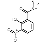 structure of CAS# 945-22-2, 2-Hydroxy-3-nitrobenzohydrazide;2-Hydroxy-3-nitrobenzenecarbohydrazide;2-hydroxy-3-nitrobenzohydrazide;MFCD01930273