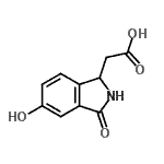 结构式 CAS# 94512-05-7, (5-羟基-3-氧代-2,3-二氢-1H-异吲哚-1-基)乙酸