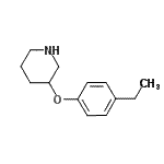 结构式 CAS# 946726-06-3, 3-(4-乙基苯氧基)哌啶