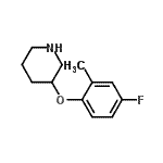 结构式 CAS# 946759-56-4, 3-(4-氟-2-甲基苯氧基)哌啶