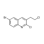 structure of CAS# 948294-46-0, 6-Bromo-2-chloro-3-(2-chloroethyl)quinoline
