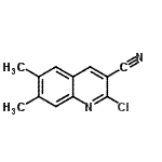 结构式 CAS# 95104-22-6, 2-氯-6,7-二甲基-3-喹啉甲腈