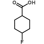 structure of CAS# 95233-41-3, 4-Fluorocyclohexanecarboxylic acid;4-fluorocyclohexane-1-carboxylic acid;4-Fluorocyclohexanoic acid;MFCD13189574