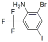 structure of CAS# 952901-54-1, 2-Bromo-4-Iodo-6-(Trifluoromethyl)-Benzenamine