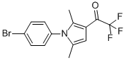 structure of CAS# 95337-69-2, 1-[1-(4-Bromophenyl)-2,5-Dimethyl-1H-Pyrrol-3-Yl]-2,2,2-Trifluoro-1-Ethanone;1-[1-(4-Bromophenyl)-2,5-Dimethyl-Pyrrol-3-Yl]-2,2,2-Trifluoro-Ethanone;1-[1-(4-Bromophenyl)-2,5-Dimethyl-3-Pyrrolyl]-2,2,2-Trifluoroethanone;Zinc02049942