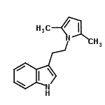 结构式 CAS# 95399-28-3, 3-[2-(2,5-二甲基-1H-吡咯-1-基)乙基]-1H-吲哚