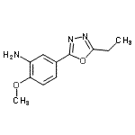 结构式 CAS# 954326-01-3, 5-(5-乙基-1,3,4-恶二唑-2-基)-2-甲氧基苯胺