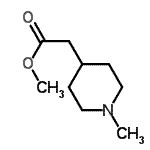 structure of CAS# 95533-25-8, Methyl (1-methyl-4-piperidinyl)acetate;Methyl (1-methyl-4-piperidyl)acetate;Methyl 2-(1-Methyl-4-piperidyl)acetate;methyl 2-(1-methylpiperidin-4-yl)acetate