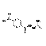 structure of CAS# 957060-76-3, {4-[(2-Carbamothioylhydrazino)carbonyl]phenyl}boronic acid;[4-[(Carbamothioylamino)carbamoyl]phenyl]boronic acid;1-(4-Boronobenzoyl)thiosemicarbazide;2-(4-Boronobenzoyl)hydrazinecarbothioamide