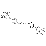 structure of CAS# 957061-07-3, 2,2'-[1,2-Ethanediylbis(oxy-4,1-phenylene)]bis(4,4,5,5-tetramethyl-1,3,2-dioxaborolane);1,2-Bis[4<wbr>-(4,4,5,5<wbr>-tetramet<wbr>hyl-1,3,2<wbr>-dioxabor<wbr>olan-2-yl<wbr>)phenoxy]<wbr>ethane;1,2-Di(4-boronophenoxy)ethane, dipinacol ester;1,2-Di(4-boronophenoxy)ethane, dipinacol ester 97%