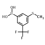 结构式 CAS# 957120-83-1, [3-(甲硫基)-5-(三氟甲基)苯基]硼酸