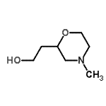 structure of CAS# 959238-42-7, 2-(4-Methyl-2-morpholinyl)ethanol;2-(4-methylmorpholin-2-yl)ethanol;2-morpholineethanol, 4-methyl-;MFCD09864406