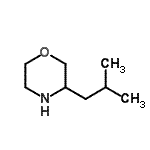 structure of CAS# 959238-46-1, 3-isobutylmorpholine;3-isobutylmorpholine;MORPHOLINE,3-(2-METHYLPROPYL)-, (3R)-;MFCD12028433