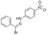 structure of CAS# 962-13-0, N-[(4-Nitrophenyl)Amino]Benzenecarboximidoyl Bromide;N-[(4-Nitrophenyl)Amino]Benzimidoyl Bromide;Brn 0753303;Benzoyl Bromide 4-Nitrophenylhydrazone