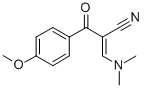 structure of CAS# 96219-74-8, alpha-[(Dimethylamino)Methylene]-4-Methoxy-beta-Oxo-Benzenepropanenitrile;(Z)-3-Dimethylamino-2-[(4-Methoxyphenyl)-Oxomethyl]Prop-2-Enenitrile;(Z)-3-Dimethylamino-2-(4-Methoxybenzoyl)Acrylonitrile;(Z)-3-Dimethylamino-2-(4-Methoxyphenyl)Carbonyl-Prop-2-Enenitrile